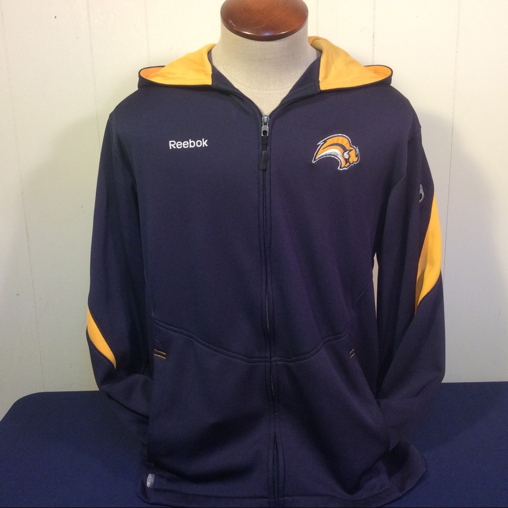 Reebok Buffalo Sabres Center Ice Collection Hoodie Mens size large NHL